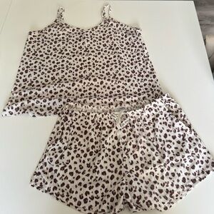 Women Cheetah Pajama Set